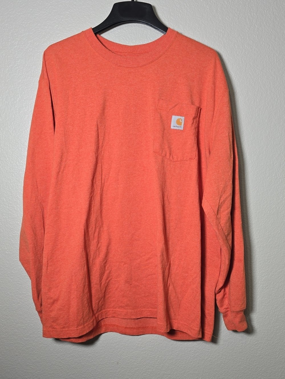 Carhartt Men’s Long Sleeve Pocket Tee - Coral